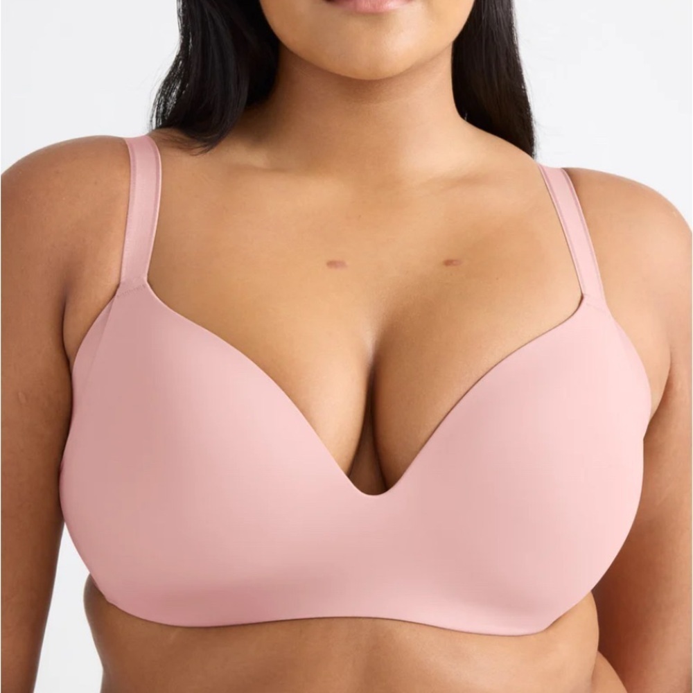 KNIX Sz 6+ Wingwoman Contour Bra in Rose Water Padded Adjustable Straps Back NEW